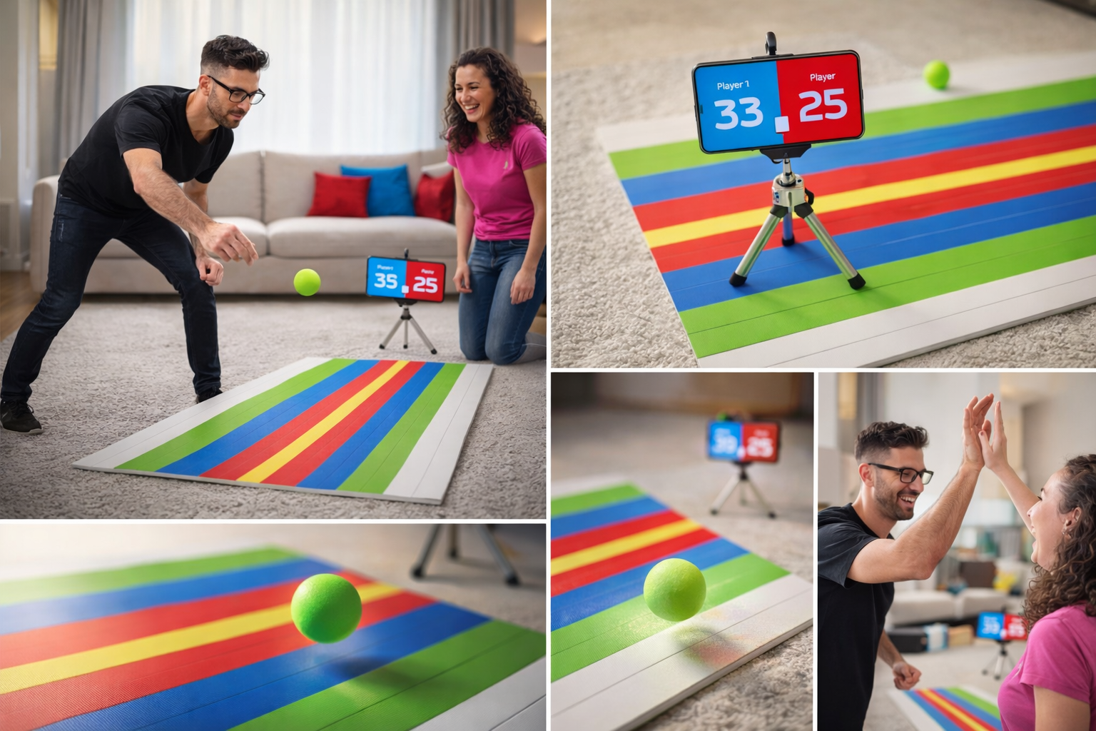 Friends playing BullseyeBounce